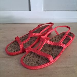 Sandak Red Braided Jelly Sandals Women’s Size 9 (EU 40 / MX 26)